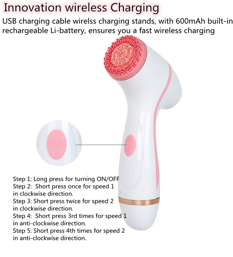 3 in 1 Electric Face Cleanser brush