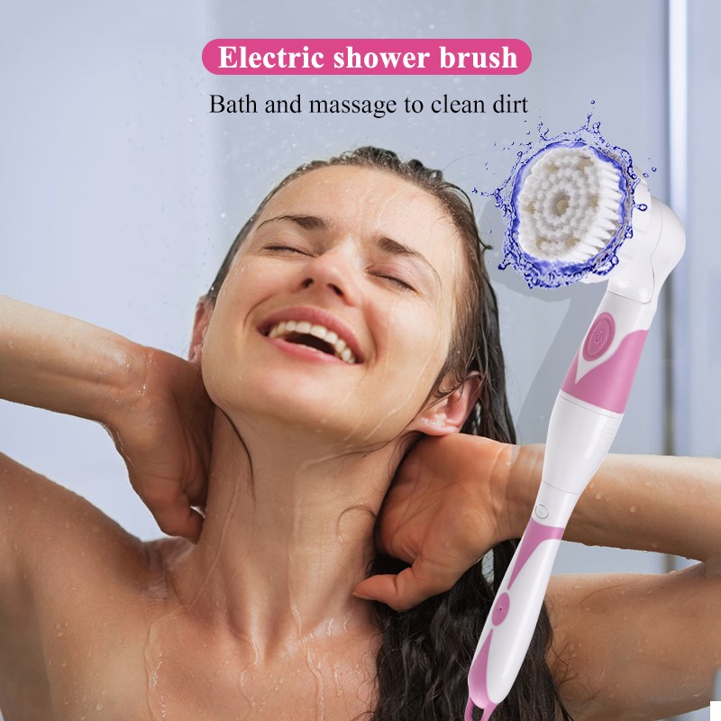 Powerful 4-1 Body Bath Brush with Long Handle AE-8285