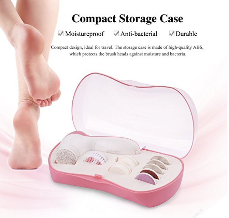 Electrical Beauty Instrument Facial Brush with Foot Care Set AE-8783