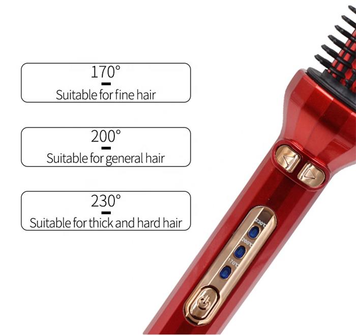 New Design Iron Hair Curler Brush Professional Heater Curling Brush Rechargeable Automatic Hair Curler AE-504