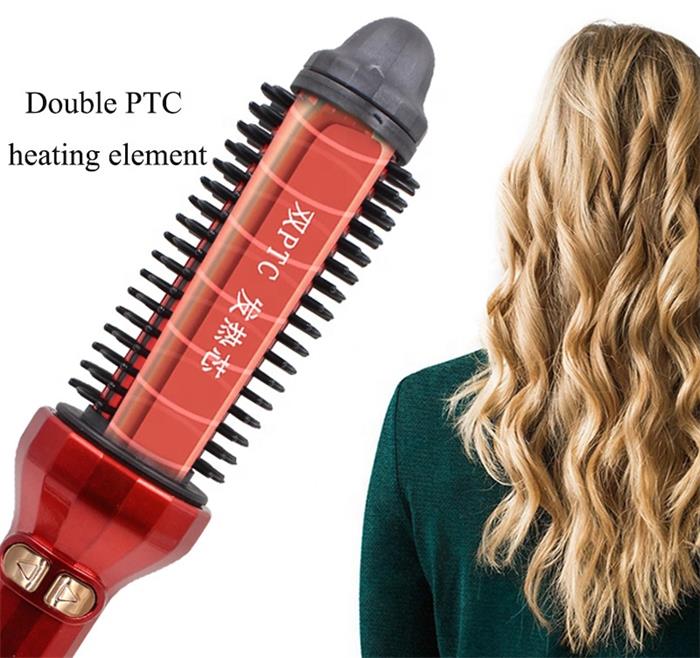 New Design Iron Hair Curler Brush Professional Heater Curling Brush Rechargeable Automatic Hair Curler AE-504