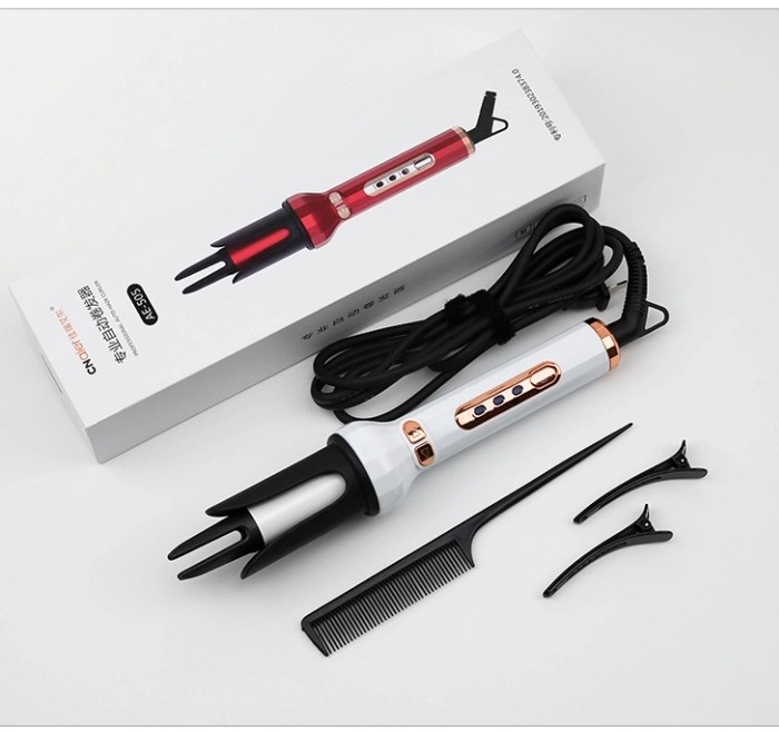 Automatic Iron Hair Curler Professional Heater Curling 360 Two Way Rotating Rechargeable Automatic Hair Curler AE-505