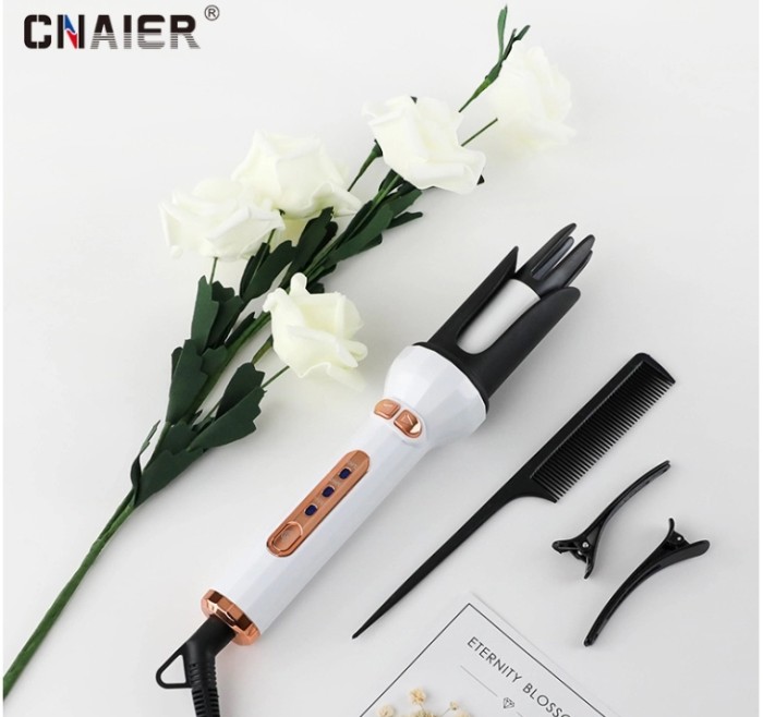 Automatic Iron Hair Curler Professional Heater Curling 360 Two Way Rotating Rechargeable Automatic Hair Curler AE-505