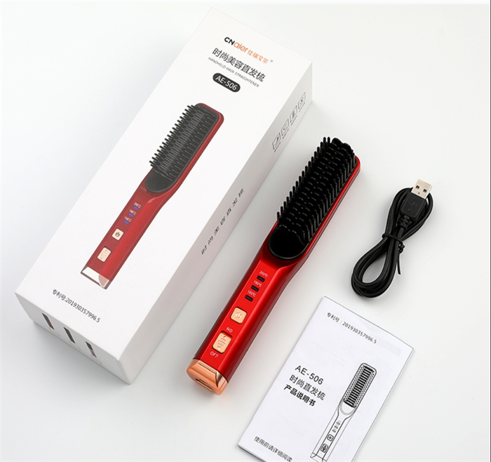 Hair straightener bangs hair straightening comb multi-stage temperature adjustment 3D comb teeth electric AE-506