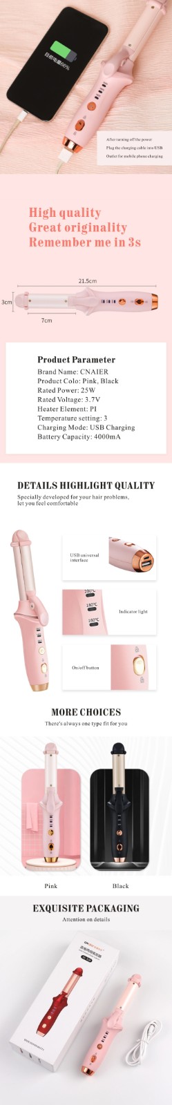 New Design 2-1 Professional Fast Heated mini Hair Curler Straightener Electric Portable Multifunction Fashion Hair Styling  AE-508