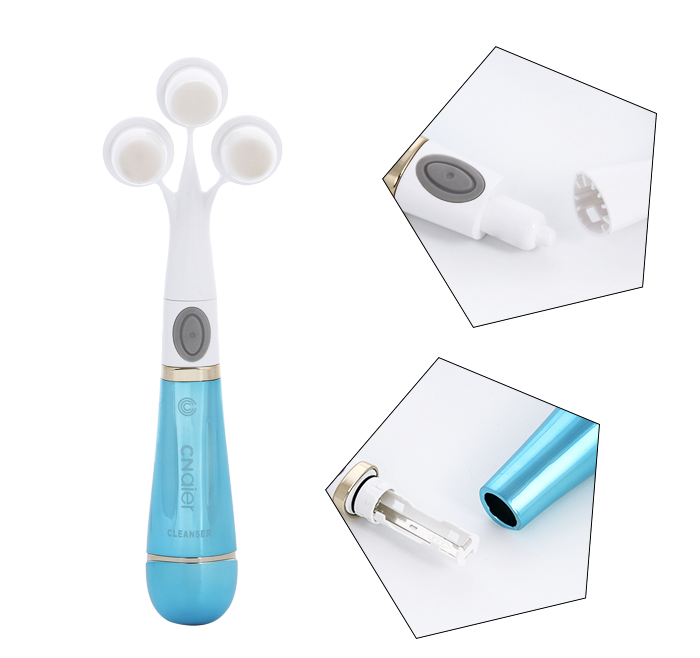 2-1 Multi-function Face Massager Vibrate Pore Cleansing Brush AE-609A