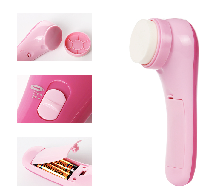 5-1 Hot Portable Vibrate Facial Massager for Face with makeup Brush AE-828