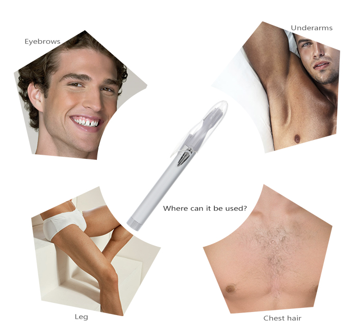 Facial Body Shaver Electric Epilator Nose Hair Removal Eyebrow Trimmer Underarm Machine with LED light AE-816 