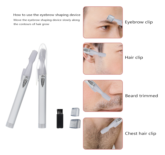 Facial Body Shaver Electric Epilator Nose Hair Removal Eyebrow Trimmer Underarm Machine with LED light AE-816 
