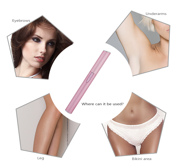 Electric Epilator Painless Nose Hair Removal Eyebrow Trimmer Underarm Machine Female Bikini Shaving for Women Ladies AE-815A 