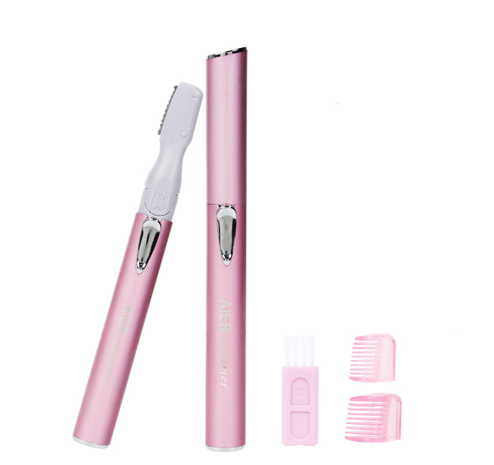 2020 hot sell style women Facial Hair Remover Facial Epilator Eyebrow Trimmer underarms hair removal AE-812 Pink