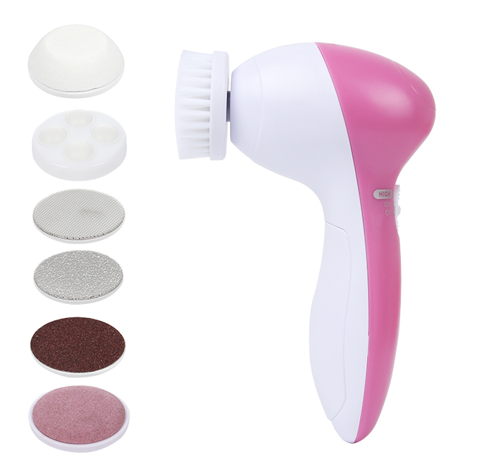 Electrical Beauty Instrument Facial Brush with Foot Care Set AE-8783