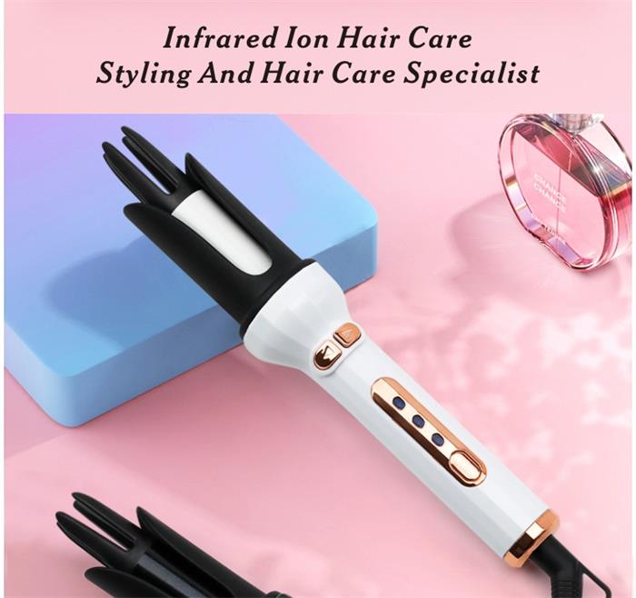 Automatic Iron Hair Curler Professional Heater Curling 360 Two Way Rotating Rechargeable Automatic Hair Curler AE-505 