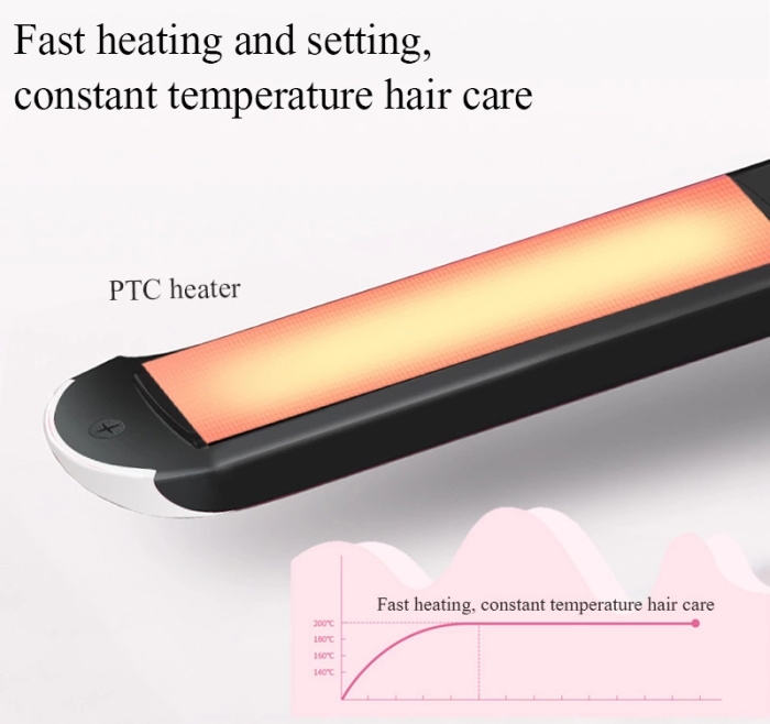 2in1 temperature control wireless straight hair clip ceramic electric splint USB charging hair straightener curler AE-507