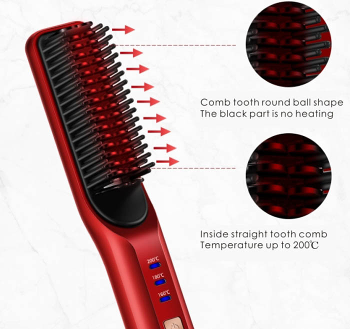 Hair straightener bangs hair straightening comb multi-stage temperature adjustment 3D comb teeth electric AE-506