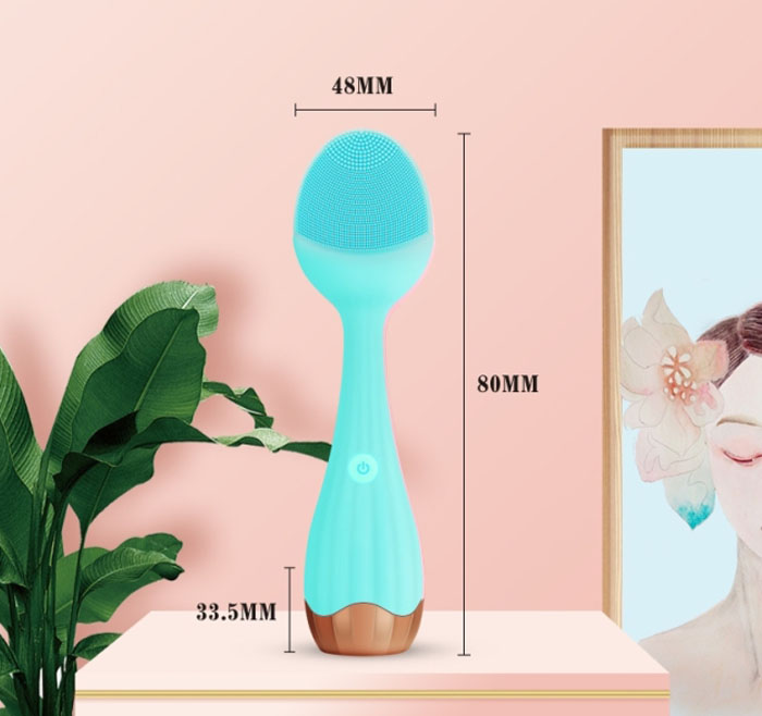 2020 New Arrival Portable Waterproof Silicone Facial Cleansing Brush Electric Face Massager Anti-aging