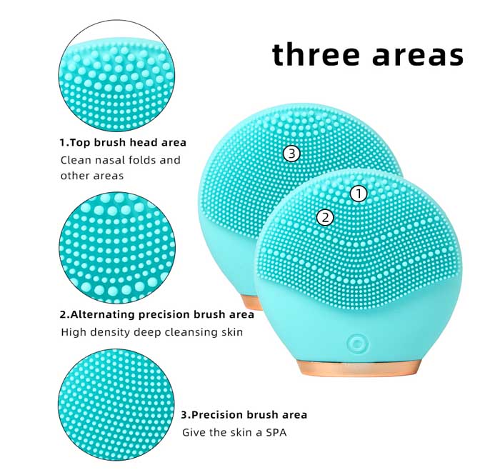 Mini Round Silicone Facial Brush AE-617A