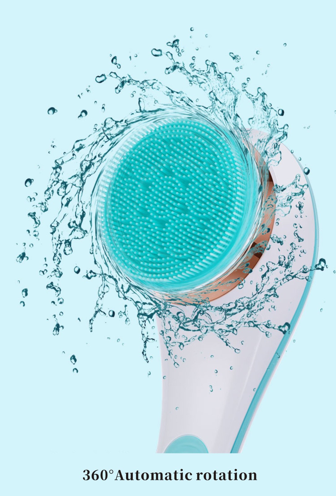 Cordless Body Scrubber Rechargeable Long Handle Bath Brush 