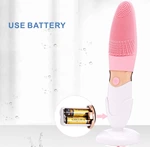 Facial Cleanser Ultrasonic Waterproof Exfoliating Beauty Face Cleansing Electric Brush Mini Silicone Facial Cleaning Brush OEMsilicone face scrubber