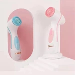 3 In1 Rechargeable Face Brush Rotating Waterproof Sonic Wireless Facial Cleansing Brush With Standing Base Face Scrubber