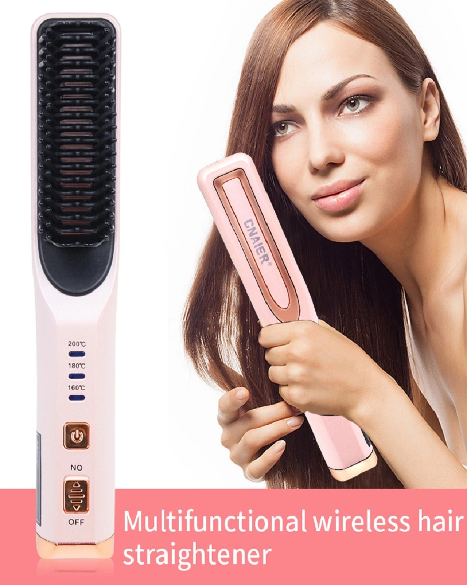 Cordless Hair Straightener Usb Charging Hair Straightener Brush