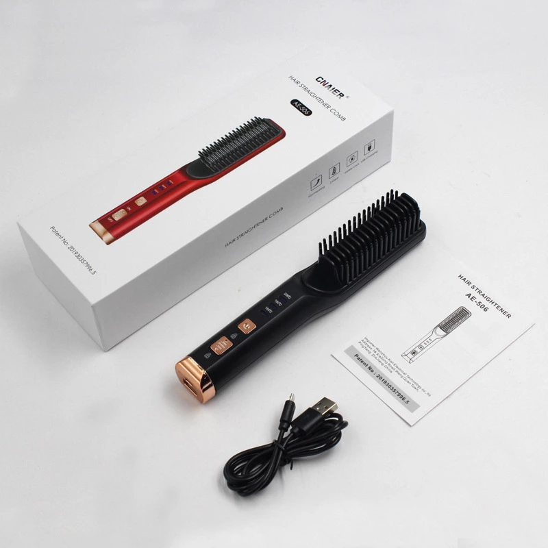 Cordless Hair Straightener Usb Charging Hair Straightener Brush