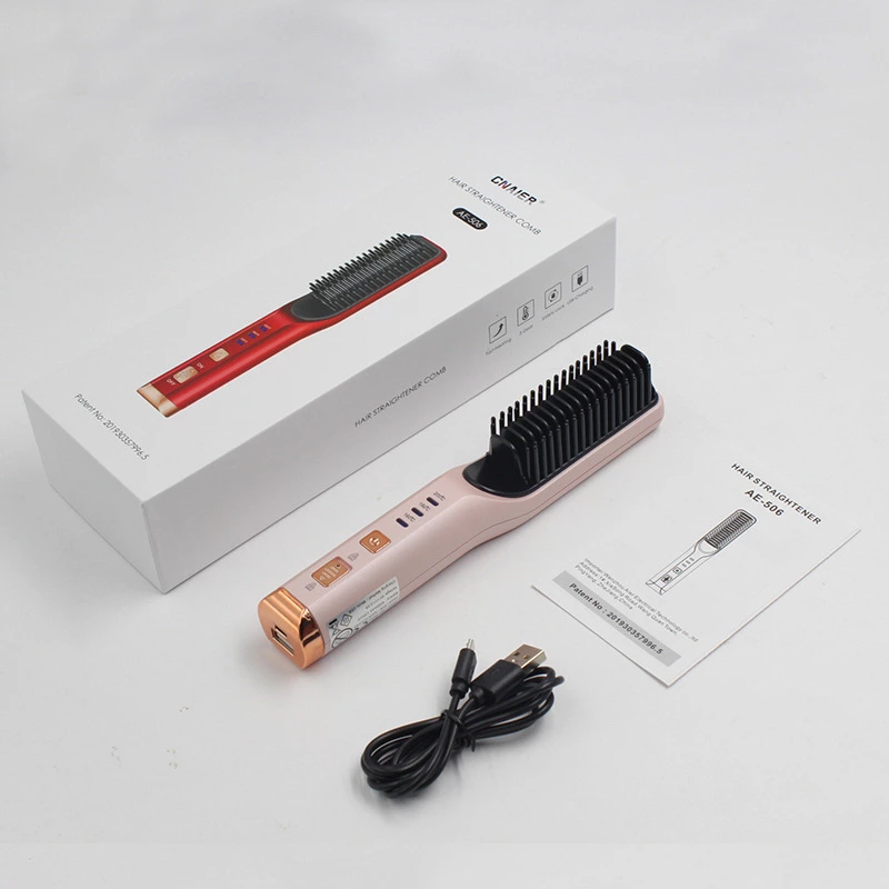 Cordless Hair Straightener Usb Charging Hair Straightener Brush