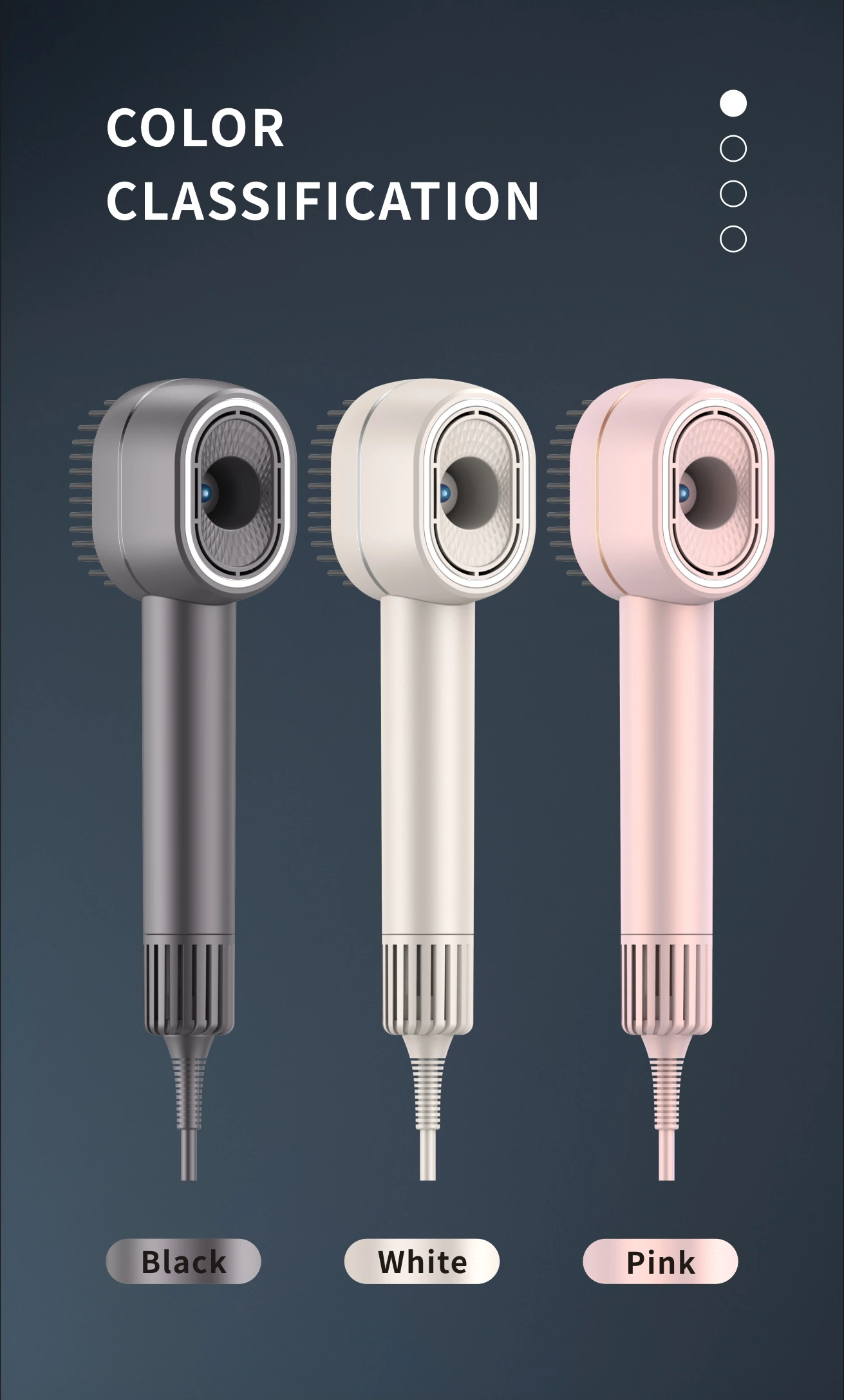 Hot BLDC Hair Dryer with Comb 11000RPM 100 million negative ion hair straightening brush powerful hair dryer 1500w portable hair dryer for home