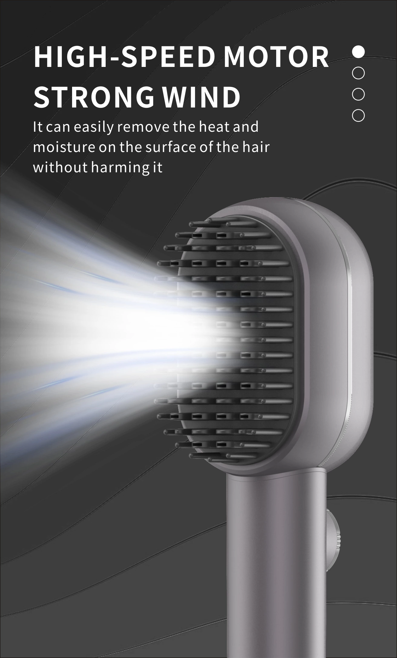 Hot BLDC Hair brushes hair drying powerful 100 Million Negative Ionic blow brush 1500w hair straightening comb for home and travel