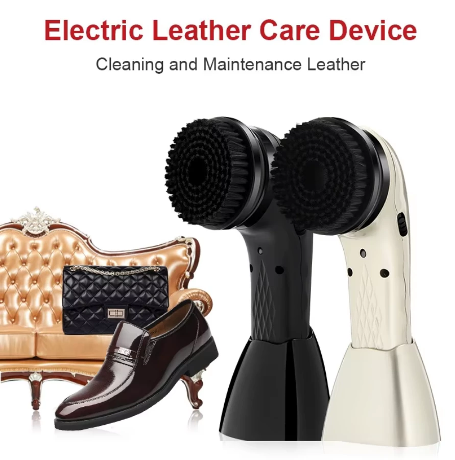 Leather Ware Brush Handheld Electric Shoe Polisher for Automatic Cleaning for Care of Leather Furniture