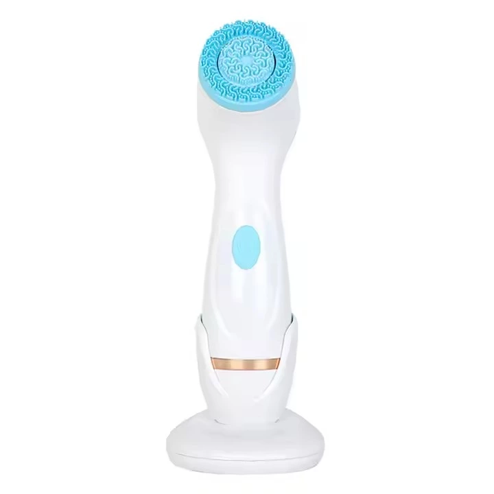 3 In1 Rechargeable Face Brush Rotating Waterproof Sonic Wireless Facial Cleansing Brush With Standing Base Face Scrubber