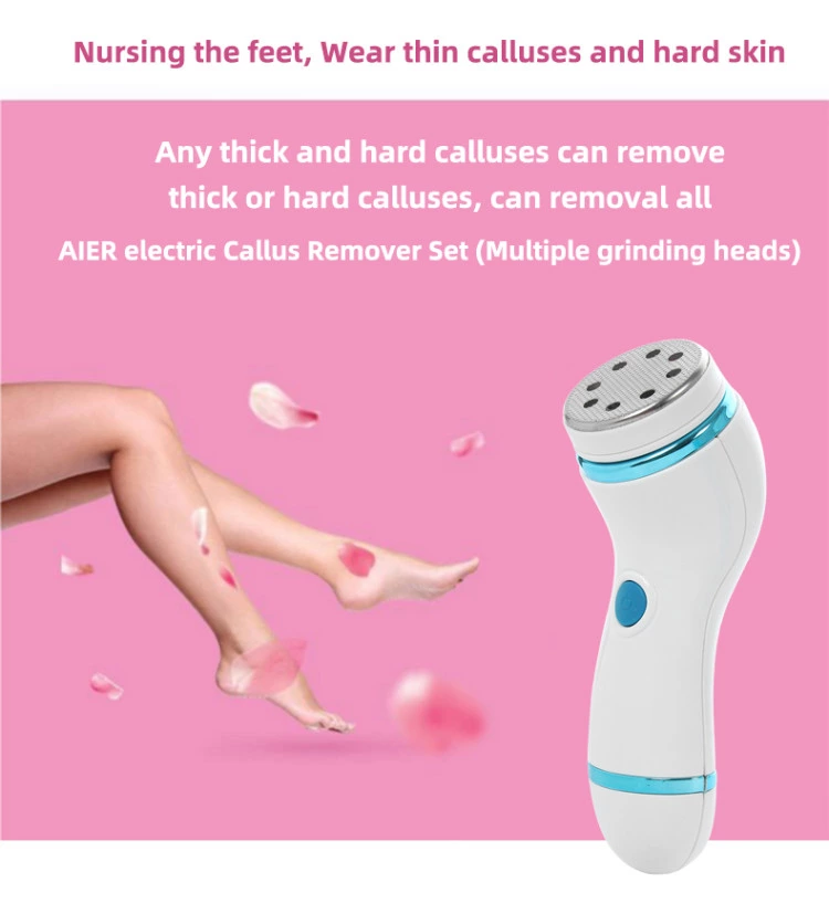 Professional 4 in 1 Electric Foot File & Callus Remover Waterproof Rotating Manicure & Pedicure Kits for Foot Care