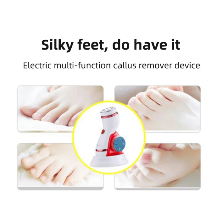 Professional 4 in 1 Electric Foot File & Callus Remover Waterproof Rotating Manicure & Pedicure Kits for Foot Care