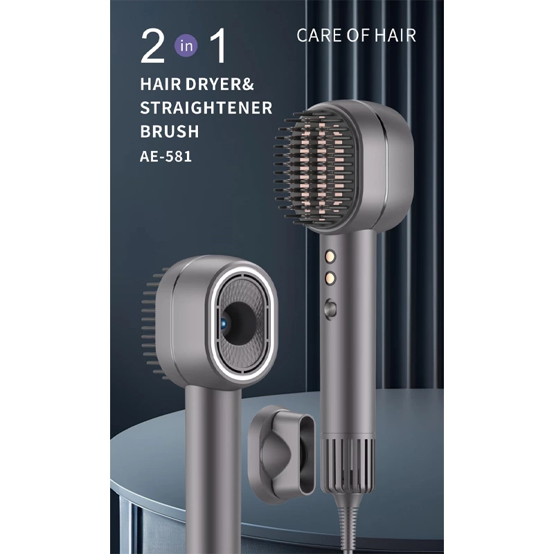 Hot BLDC Hair Dryer with Comb 11000RPM 100 million negative ion hair straightening brush powerful hair dryer 1500w portable hair dryer for home