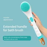 OEM Auto Bubble USB Rechargeable Waterproof Exfoliate Clean Long Handel Back Scrubber Bath Shower Mssage  Electric Bathroom Scrubber