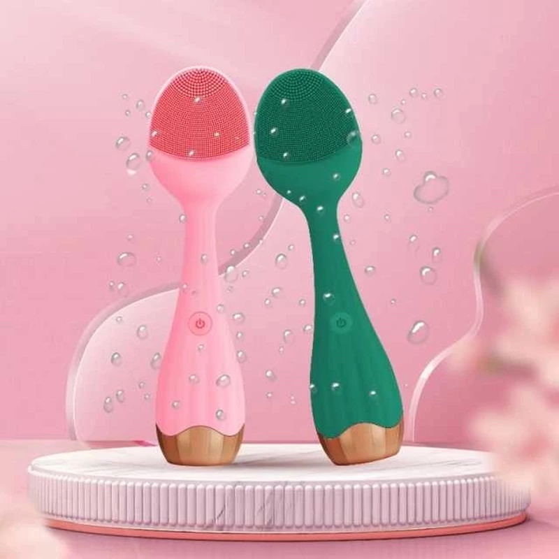 Silicone facial deep cleansing brush beauty device home use electric cleansing device sonic glow brush