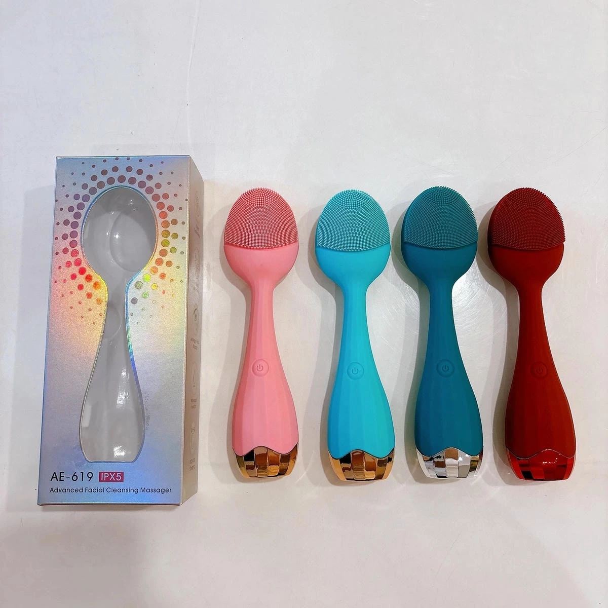 Silicone facial deep cleansing brush beauty device home use electric cleansing device sonic glow brush
